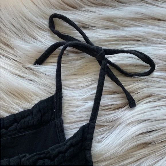 Anine Bing Agnes Black Tie Shoulder Cotton Maxi
Dress Small - Picture 10 of 11